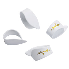 D'Addario National Celluloid Thumb Picks, Medium White - 4-Pack