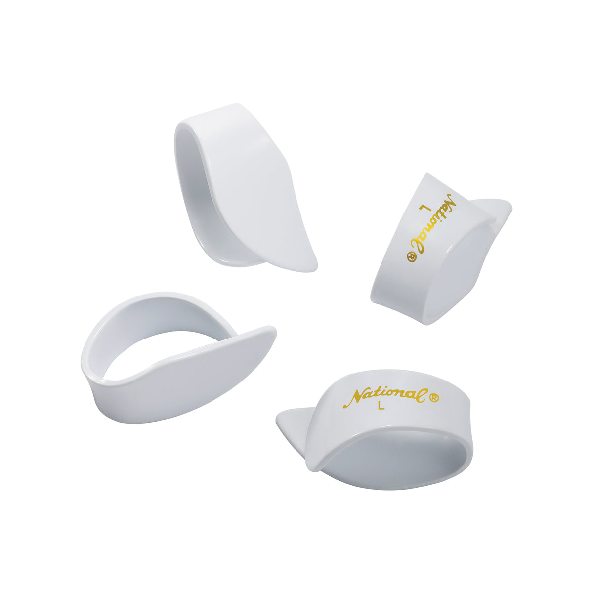 D'Addario National Celluloid Thumb Picks, Large White - 4-Pack