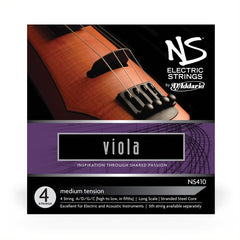 D'Addario NS Electric Viola String Set, Long Scale, Medium Tension
