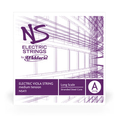 D'Addario NS Electric Viola Single A String, Long Scale, Medium Tension