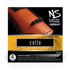 D'Addario NS Electric Cello String Set, 4/4 Scale, Medium Tension