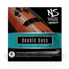 D'Addario NS Electric Traditional Bass String Set, 3/4 Scale, Medium Tension