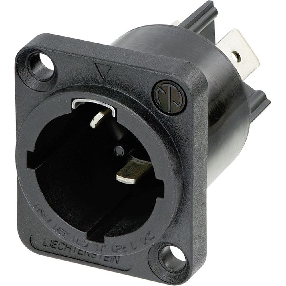 Neutrik powerCON TRUE1 TOP appliance inlet connector, IP65/UV resistant with NU-SCNAC-MPX (NAC3MPX-TOP)