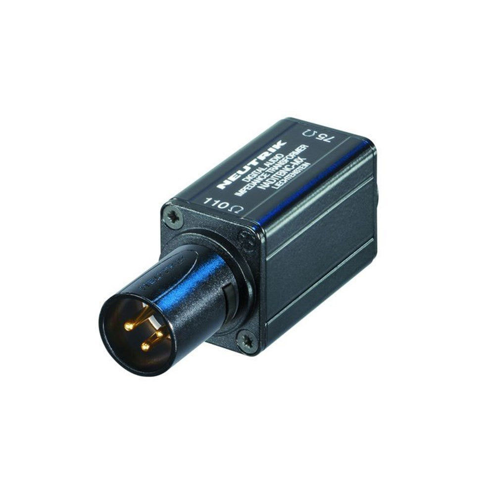 Neutrik 110/75 OHM IMPEDANCE X-FORMER BNC TO MALE LINE XLR (NADITBNC-MX)