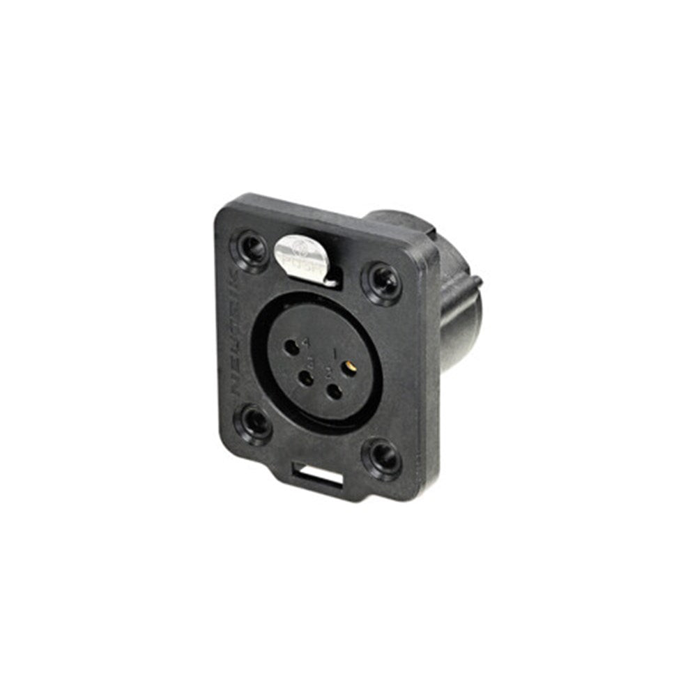 Neutrik XLR TOP female 4 pole chassis connector (NC4FDX-TOP) — Pack of 50