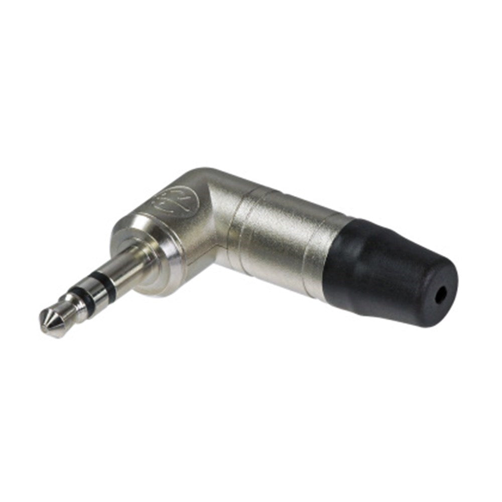 Neutrik RIGHT ANGLE STEREO MINI JACK PLUG NICKEL SHELL (NTP3RC)