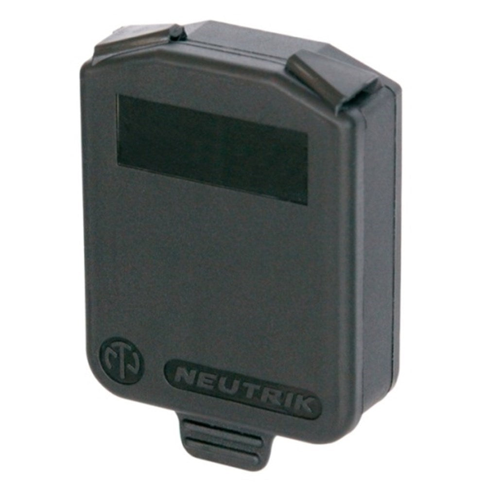 Neutrik BLACK HINGED SEALING COVER FOR ALL D-SIZE CONNECTORS - (BLACK INDICATES MM PC) (SCDX)