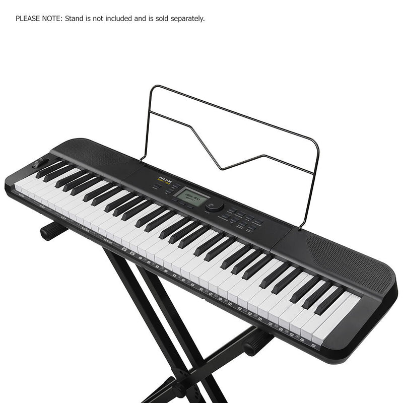 NU-X NEK-100 Portable 61-Note Keyboard in Black with Internal Rechargeable Battery