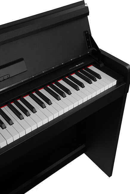 NUX WK310 Upright 88-Key Digital Piano with Flip-Top in Black Finish