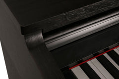 NUX WK520 Upright 88-Key Digital Piano with Slide-Top in Dark Wood Finish