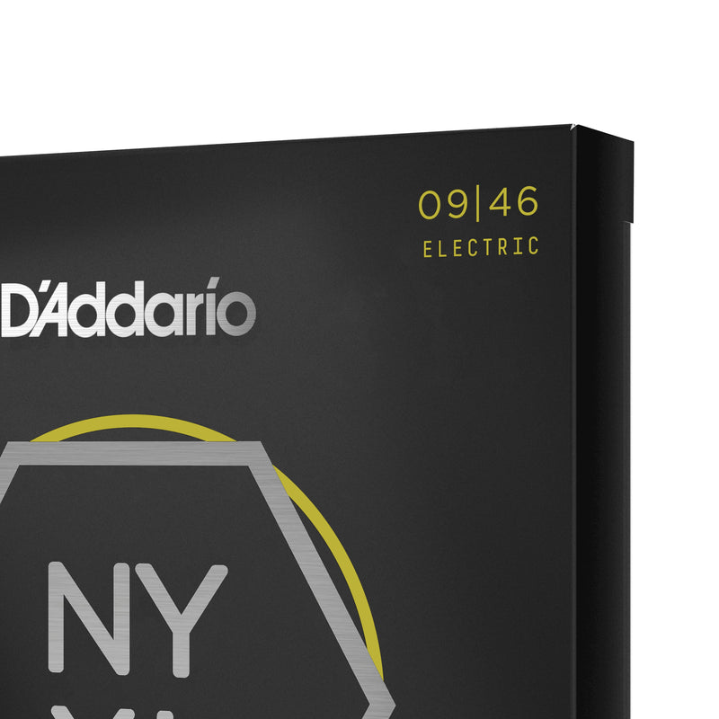 D'Addario NYXL0946-P Nickel Wound Electric Guitar Strings, Super Light Top / Regular Bottom, 9-46, 3 Sets