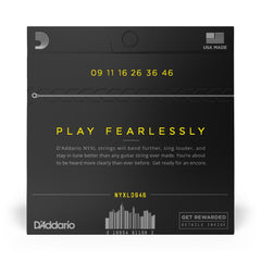 D'Addario NYXL0946 Nickel Wound Electric Guitar Strings, Super Light Top / Regular Bottom, 9-46