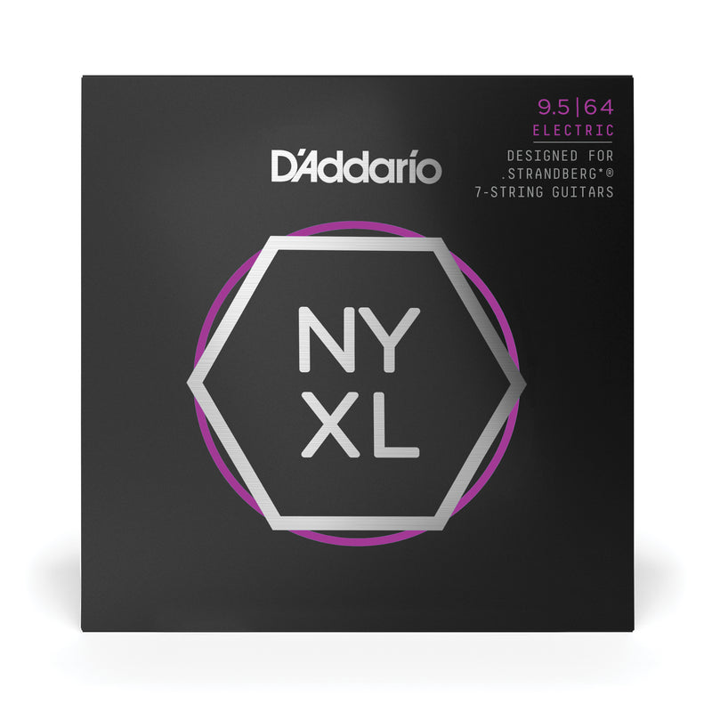 D'Addario NYXL09564SB, Nickel Wound, Strandberg 7-String, Super Light Plus, 095-64