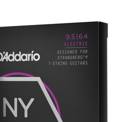 D'Addario NYXL09564SB, Nickel Wound, Strandberg 7-String, Super Light Plus, 095-64