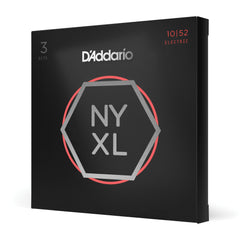 D'Addario NYXL1052-3P Nickel Wound Electric Guitar Strings, Light Top / Heavy Bottom, 10-52, 3 Sets