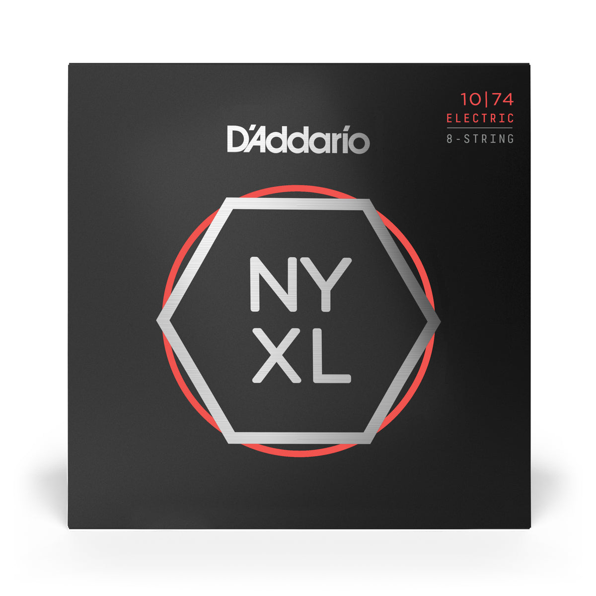 D'Addario NYXL1074 Nickel Wound 8-String Electric Guitar Strings, Light Top / Heavy Bottom, 10-74