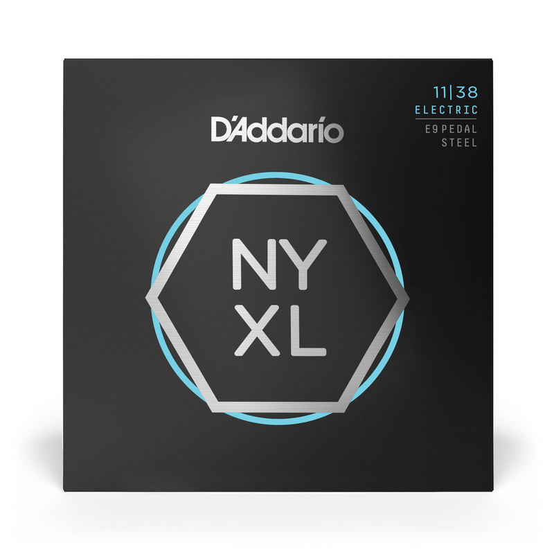 D'Addario NYXL1138PS Nickel Wound E9 Pedal Steel Guitar Strings, Regular Light, 11-38
