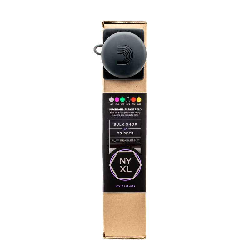 D'Addario NYXL1149-B25 Nickel Wound Electric Guitar Strings, Medium, 11-49, Bulk 25 Sets