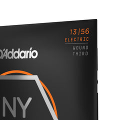 D'Addario NYXL1356W Nickel Wound Electric Guitar Strings, Medium Wound 3rd, 13-56