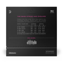 D'Addario NYXL45100SL Nickel Wound Bass Guitar Strings, Regular Light, 45-100, Super Long Scale