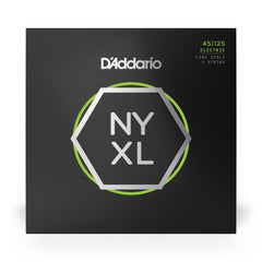D'Addario NYXL45125 Nickel Wound Bass Guitar Strings, 5-String Lt Top / Med Btm, 45-125, Long Scale