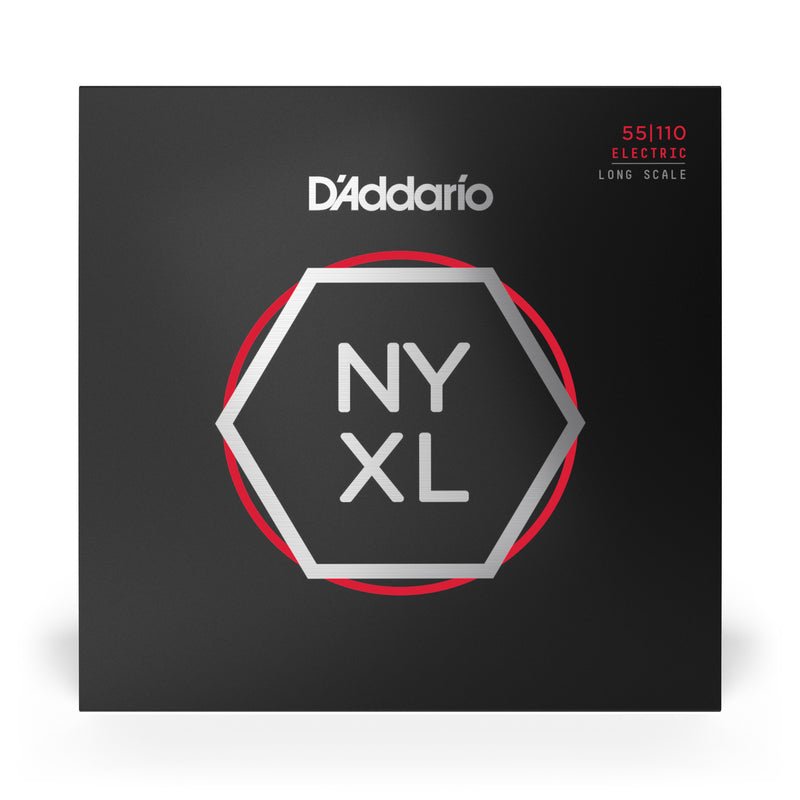 D'Addario NYXL55110 Nickel Wound Bass Guitar Strings, Heavy 55-110, Long Scale