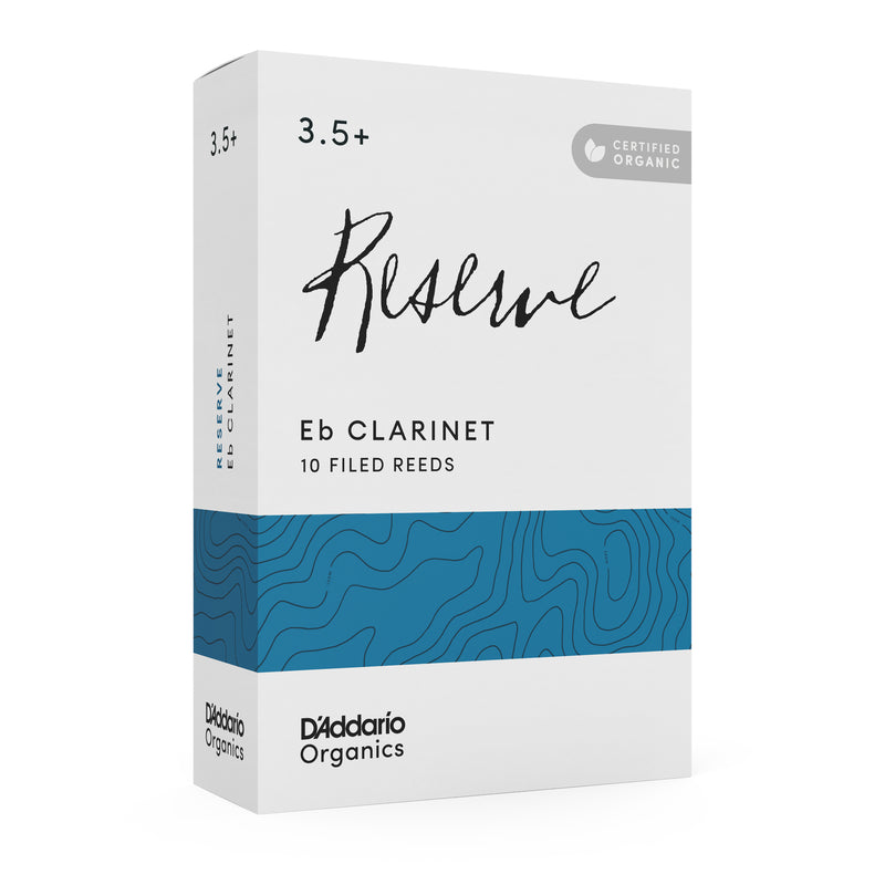 D'Addario Organic Reserve Eb Clarinet Reeds, Box of 10, Strength 3.5+