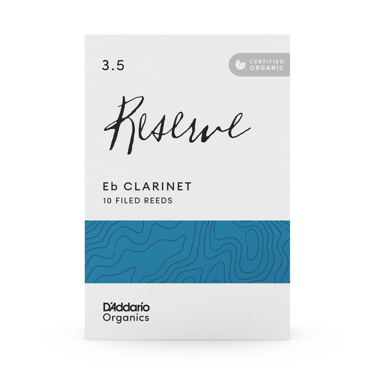 D'Addario Organic Reserve Eb Clarinet Reeds, Strength 3.5, 10-pack