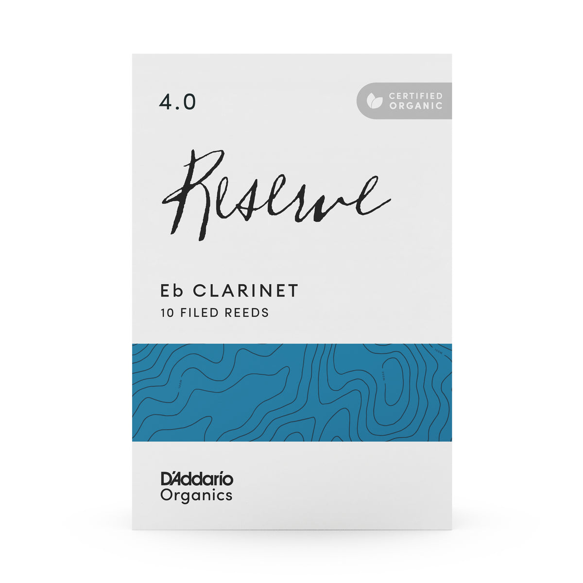 D'Addario Organic Reserve Eb Clarinet Reeds, Strength 4.0, 10-pack