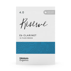 D'Addario Organic Reserve Eb Clarinet Reeds, Strength 4.0, 10-pack