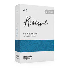 D'Addario Organic Reserve Bb Clarinet Reeds, Strength 4.5, 10-pack