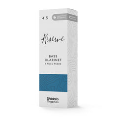 D'Addario Organic Reserve Bass Clarinet Reeds, Strength 4.5, 5 Pack