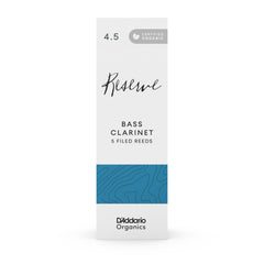 D'Addario Organic Reserve Bass Clarinet Reeds, Strength 4.5, 5 Pack