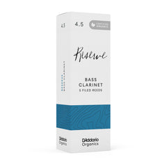 D'Addario Organic Reserve Bass Clarinet Reeds, Strength 4.5, 5 Pack