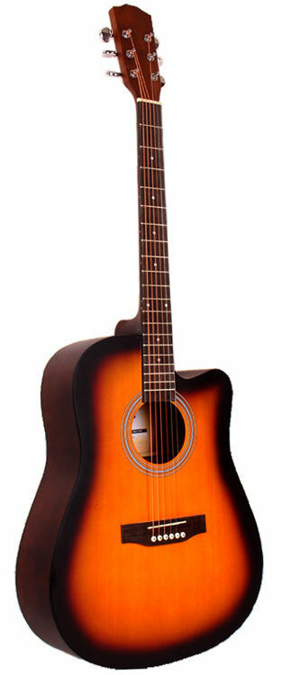 Odessa Acoustic Guitar with Cutaway in Sunburst Semi-Matte Finish