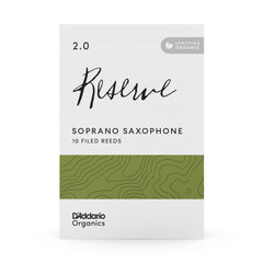 D'Addario Organic Reserve Soprano Saxophone Reeds, Strength 2.0, 10-pack