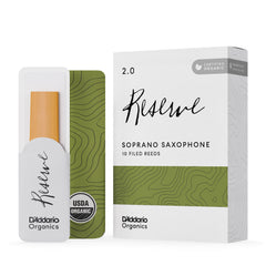 D'Addario Organic Reserve Soprano Saxophone Reeds, Strength 2.0, 10-pack