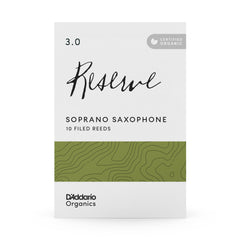 D'Addario Organic Reserve Soprano Saxophone Reeds, Strength 3.0, 10-pack