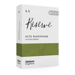 D'Addario Organic Reserve Alto Saxophone Reeds, Strength 4.5, 10-pack