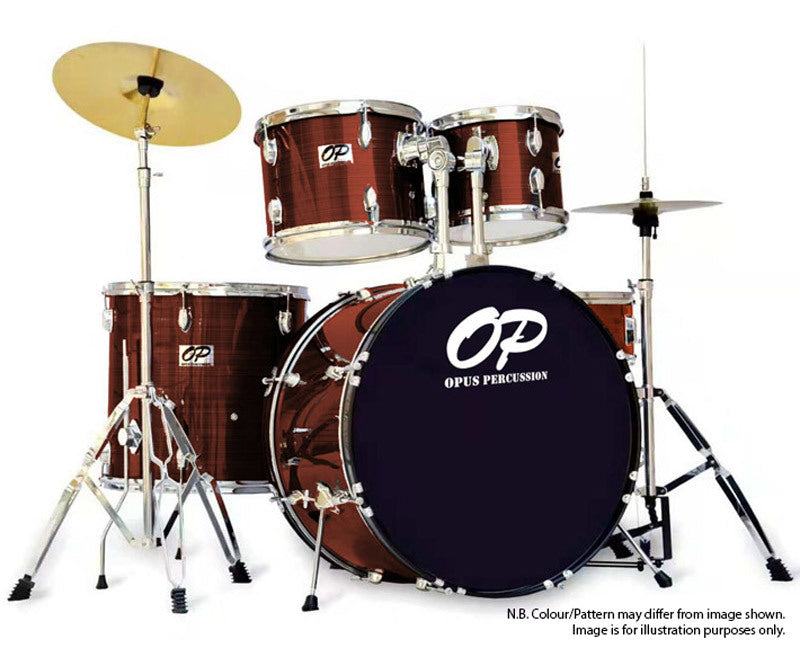 Opus Percussion 5-Piece Rock Drum Kit in Wine Red