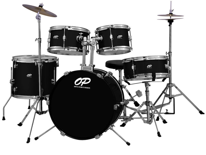 Opus Percussion 5-Piece Junior Drum Kit in Black
