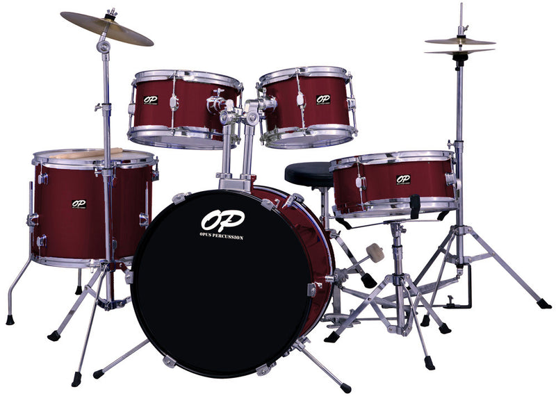 Opus Percussion 5-Piece Junior Drum Kit in Wine Red