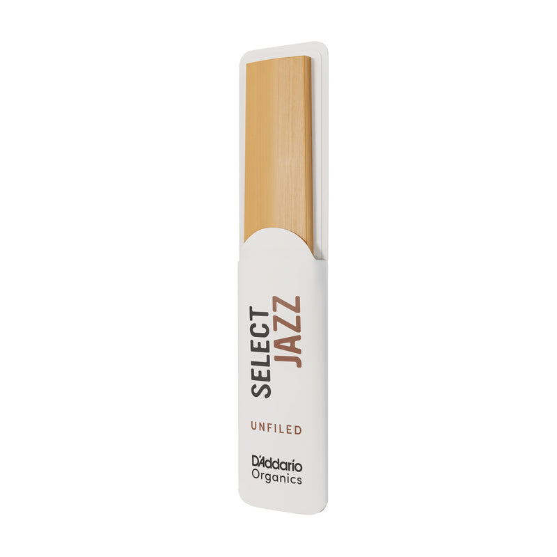 D'Addario Organic Select Jazz Unfiled Baritone Saxophone Reeds, Strength 3 Soft, 5-pack