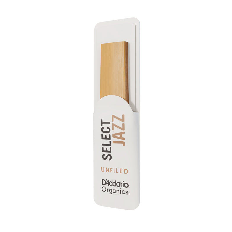 D'Addario Organic Select Jazz Unfiled Soprano Saxophone Reeds, Strength 2 Soft, 10-pack