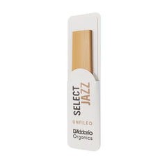 D'Addario Organic Select Jazz Unfiled Soprano Saxophone Reeds, Strength 3 Soft, 10-pack