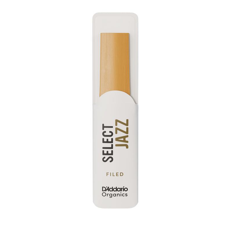 D'Addario Organic Select Jazz Filed Tenor Saxophone Reeds, Strength 3 Medium, 5-pack