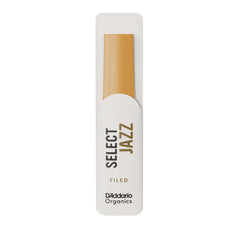 D'Addario Organic Select Jazz Filed Tenor Saxophone Reeds, Strength 3 Medium, 5-pack