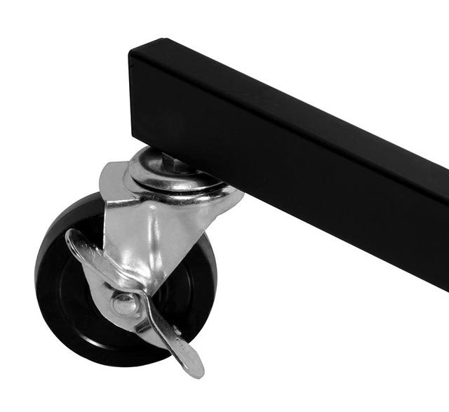 On Stage Flat Screen Monitor Stand with Folding Legs & Locking Castors