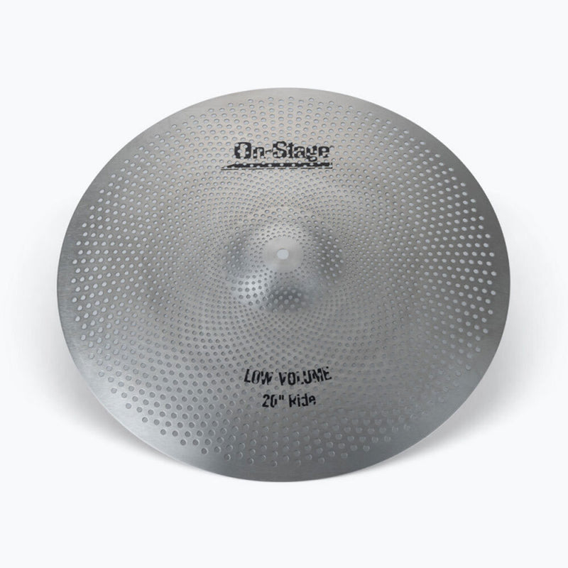 On Stage Stainless Steel Low Volume Practice Cymbal Set (5-Pce)
