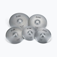 On Stage Stainless Steel Low Volume Practice Cymbal Set (5-Pce)